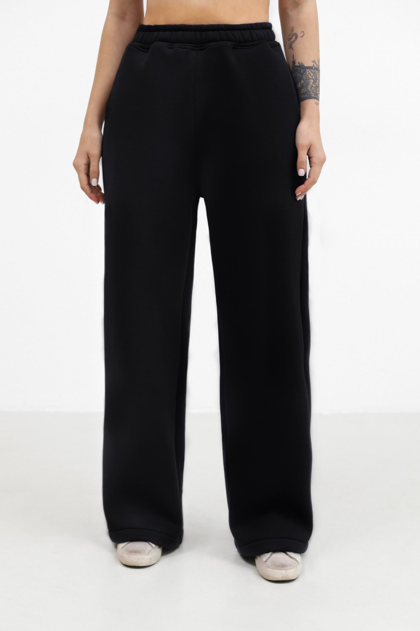 Утеплені штани з регульованим низом Чорний