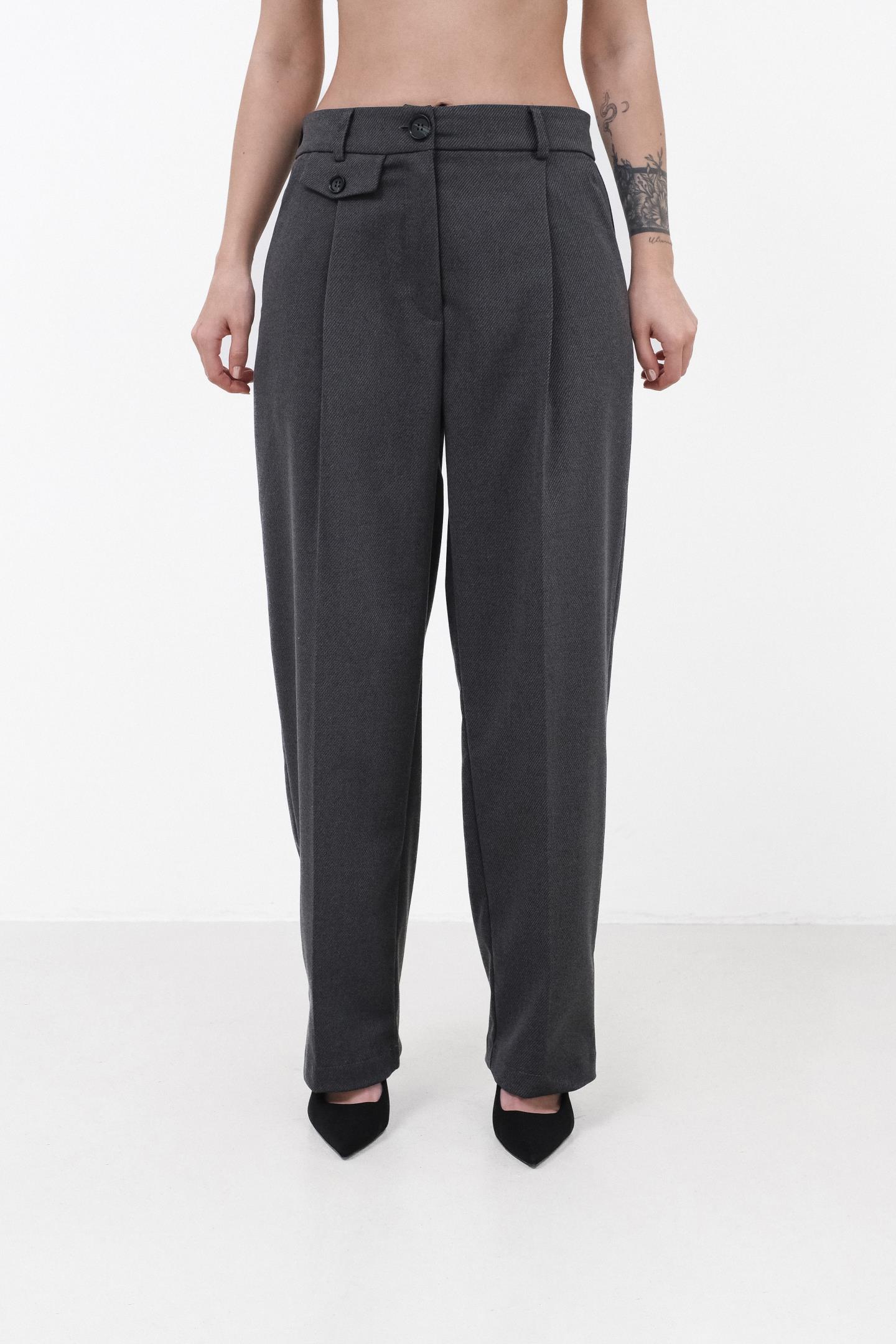 Жіночі класичні штани прямого крою Графіт