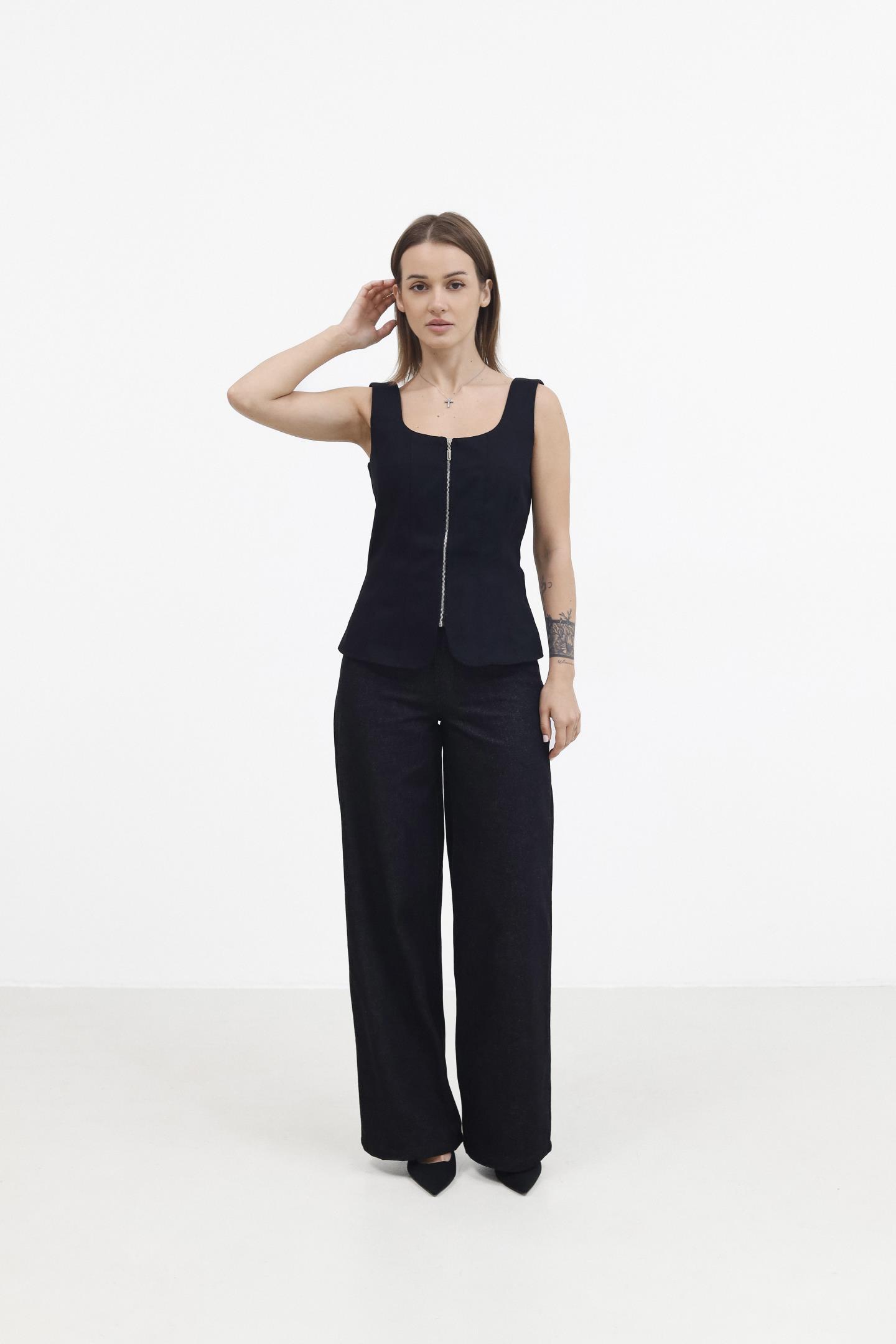 Жіночий трендовий корсет Чорний