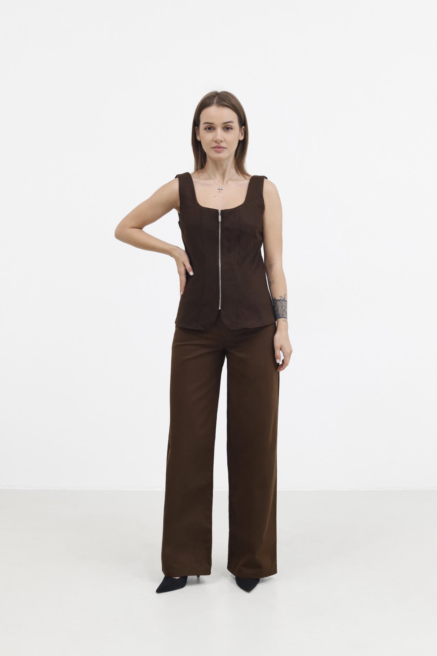 Жіночий трендовий корсет Шоколад