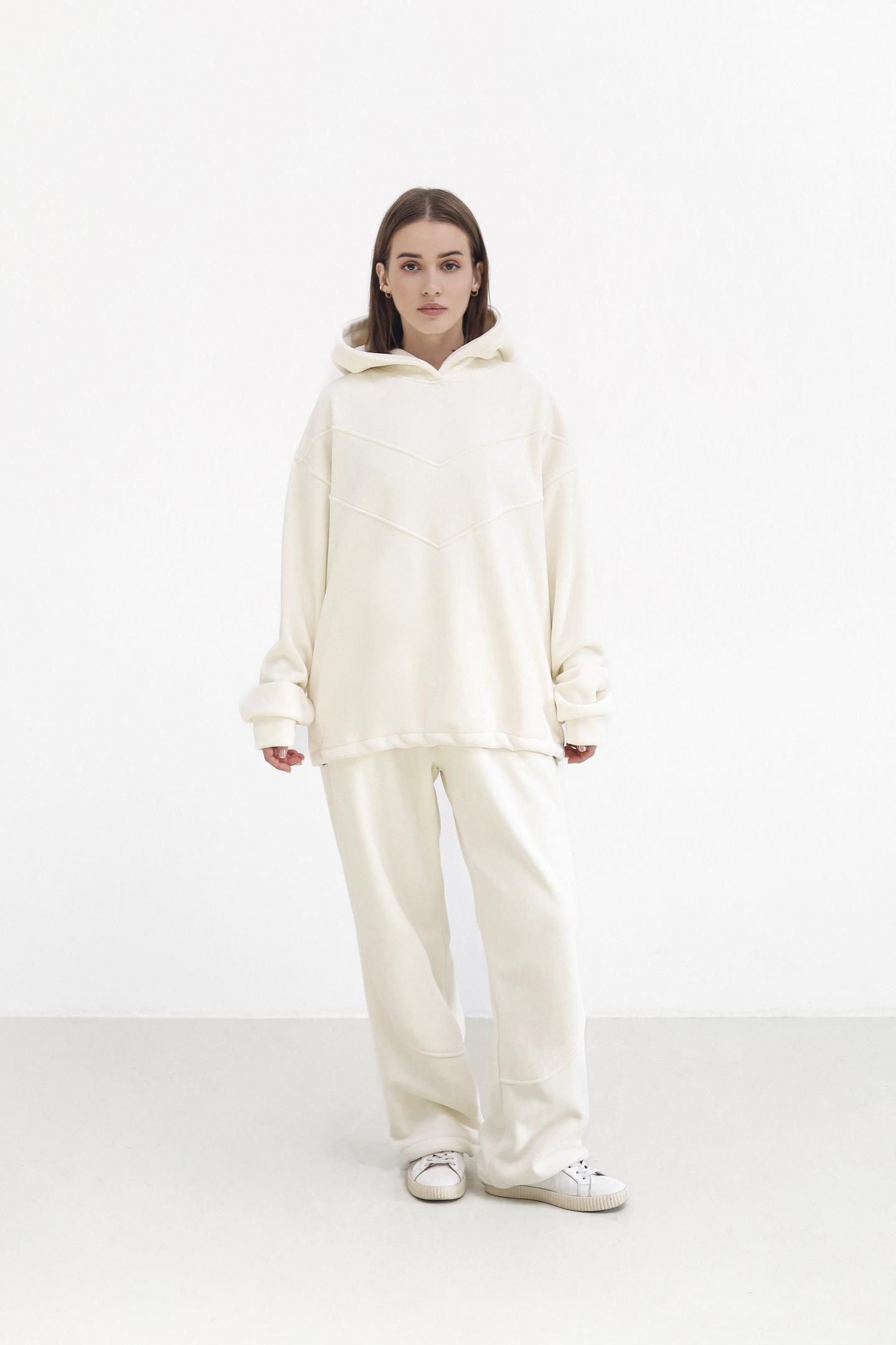 Жіночий затишний костюм з флісу Молоко