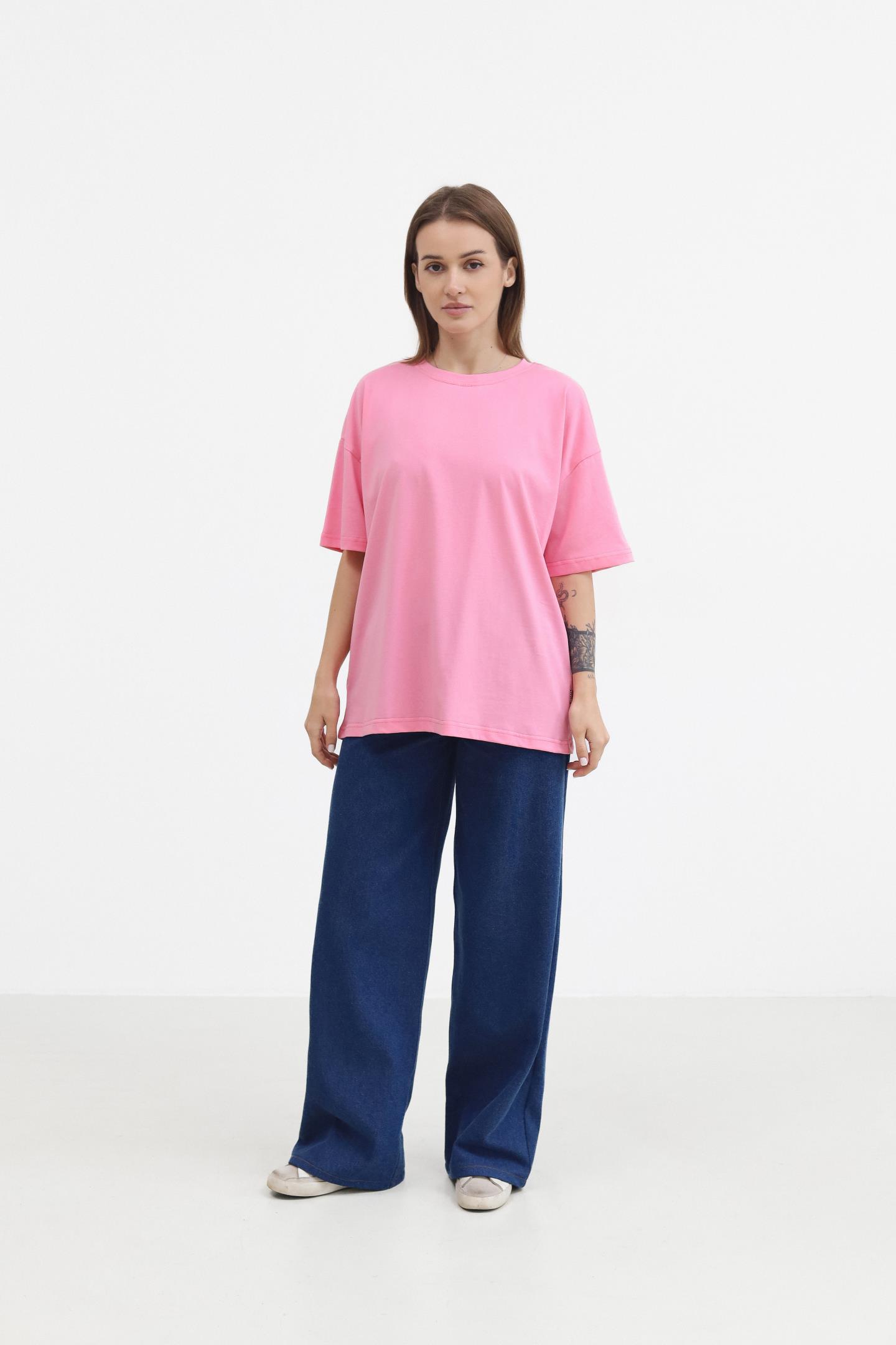 Жіноча бавовняна футболка Рожевий