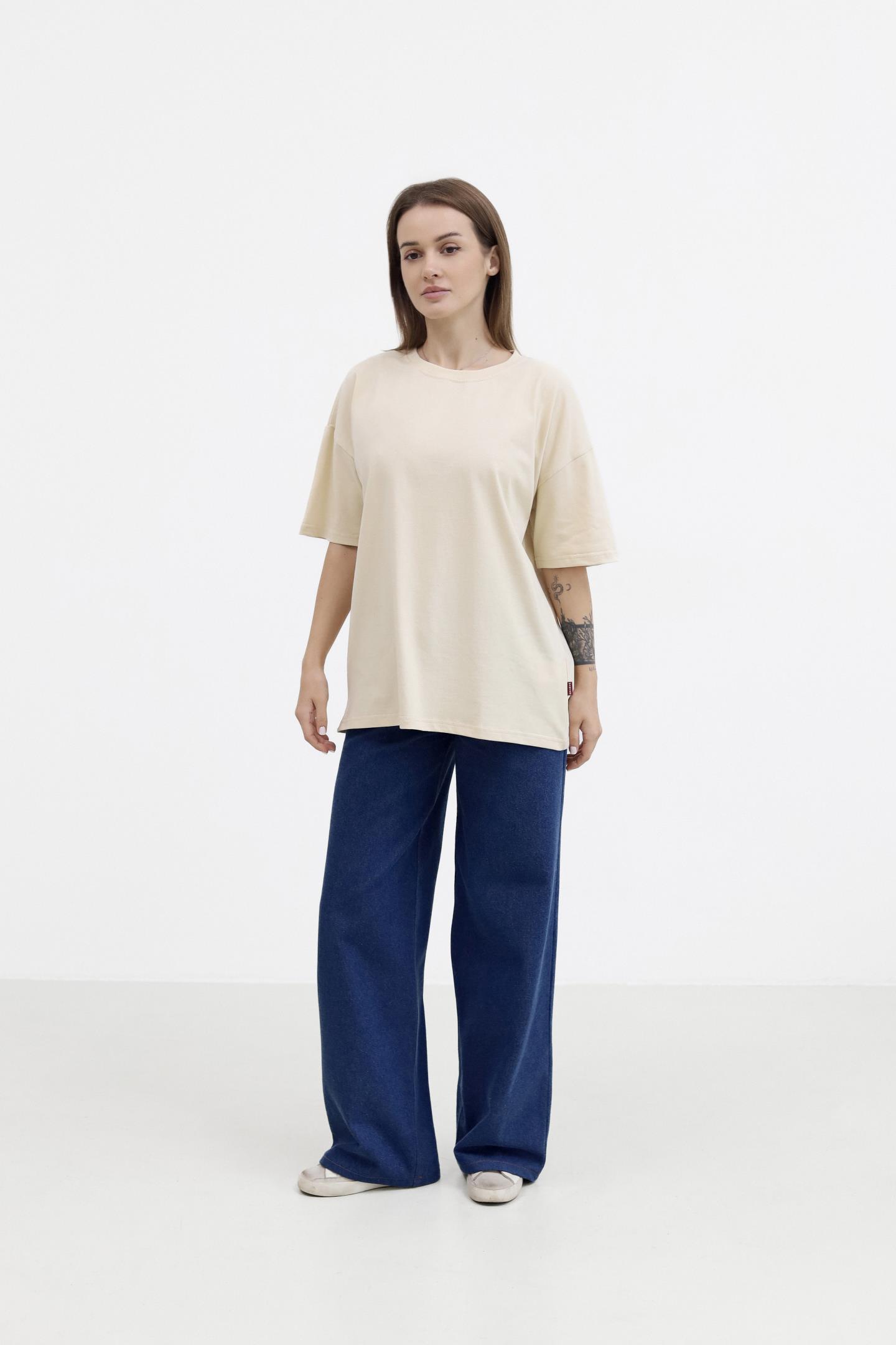 Жіноча бавовняна футболка Кремовий