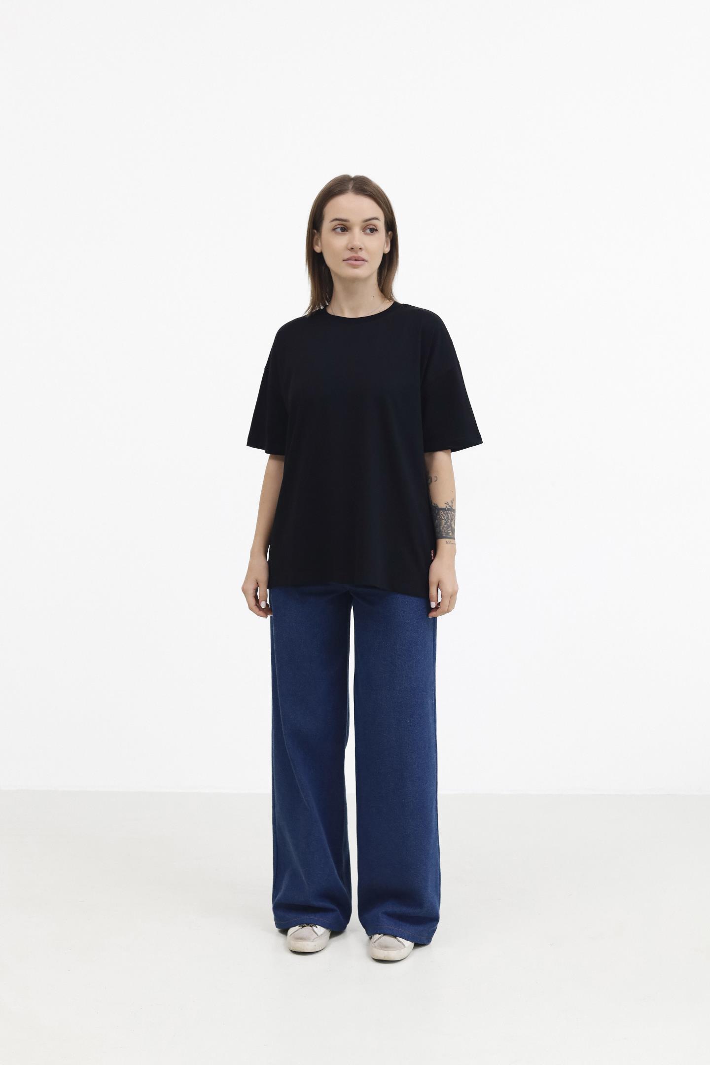 Жіноча бавовняна футболка Чорний