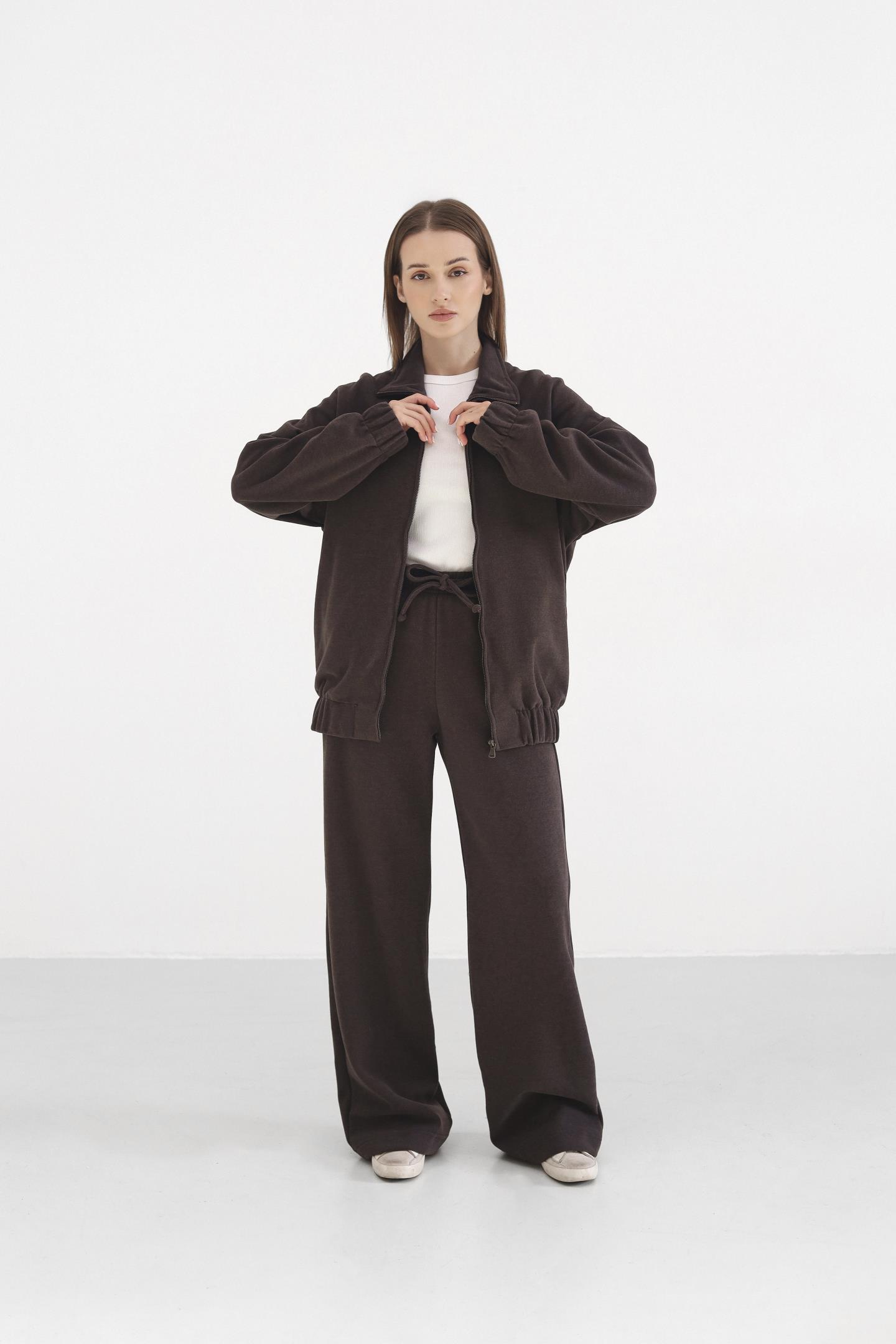 Базові штани з м’якою посадкою Шоколад