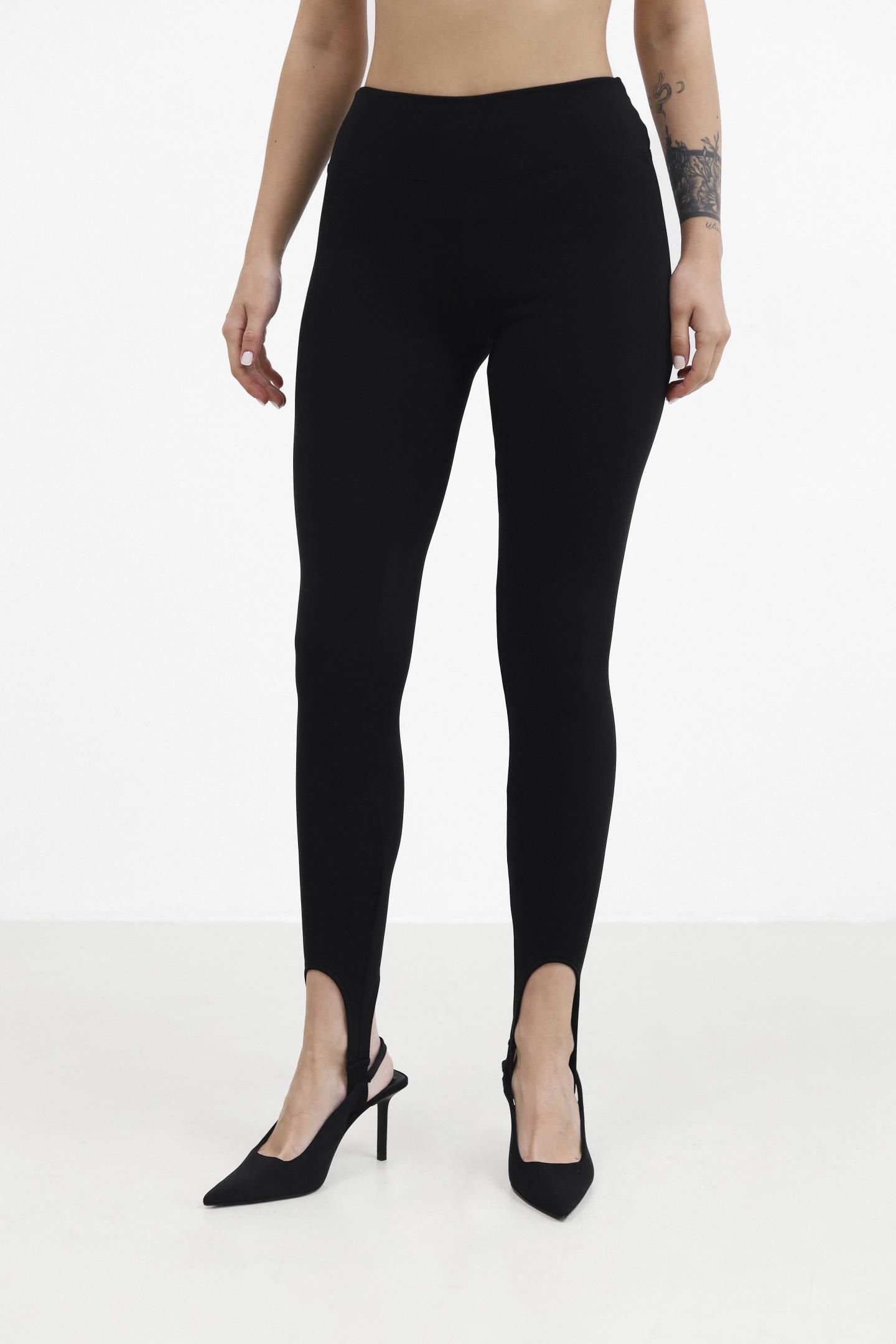 Теплі лосини на флісі зі штрипками Чорний