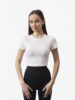 Жіночий базовий бавовняний кроп-топ Білий