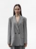 Двобортний жакет прямого крою Сірий