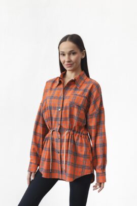 Жіноча сорочка з регульованою талією Оранж