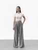 Широкі штани з витонченими лініями Сірий