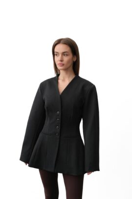 Жакет приталений для вишуканого образу Графіт