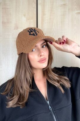 Плюшева бейсболка з логотипом “NY” Кемел