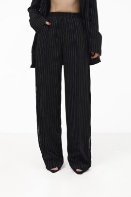 Жіночі штани палаццо Чорний смужка