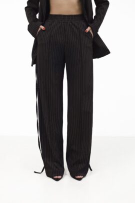 Жіночі штани палаццо Шоколад у смужку