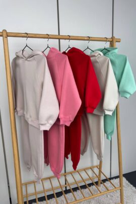 Затишний дитячий костюм з бавовни Червоний