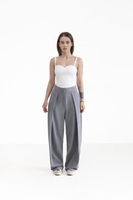 Штани-палаццо класичні Сірий