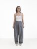 Штани з акцентною талією вільного крою Сірий