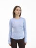 Жіночий лонгслів в рубчик Блакитний