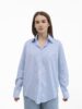 Сорочка класична вільного силуету Блакит. смужка