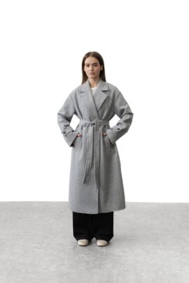 Трендове двобортне пальто Меланж