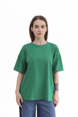 Жіноча бавовняна футболка Зелений