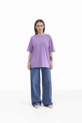 Жіноча бавовняна футболка Лаванда(2)
