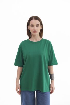 Жіноча бавовняна футболка Нефрит