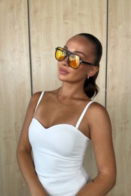 Сонцезахисні окуляри з кольоровими лінзами Жовтий