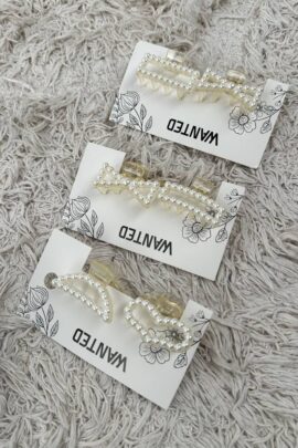 Заколка-крабик з перлами Набір 2