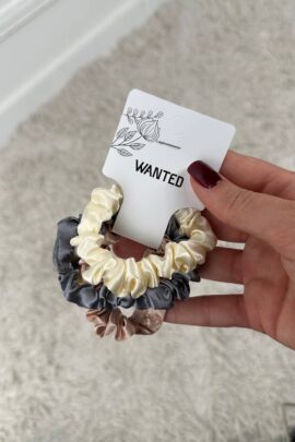 Атласні резинки-скранчі Набор 5