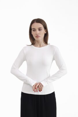 Базовий лонгслів з довгим рукавом Молоко