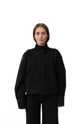 Джинсова куртка у стилі casual Чорний