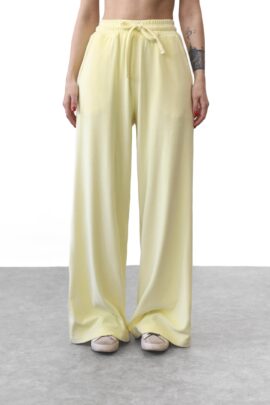 Жіночі штани з ніжного велюру Лимон