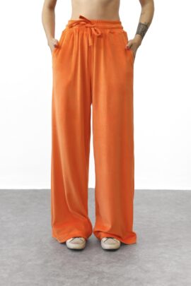 Жіночі штани з ніжного велюру Оранж