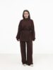 Кофта-худі з витонченою куліскою на талії Шоколад