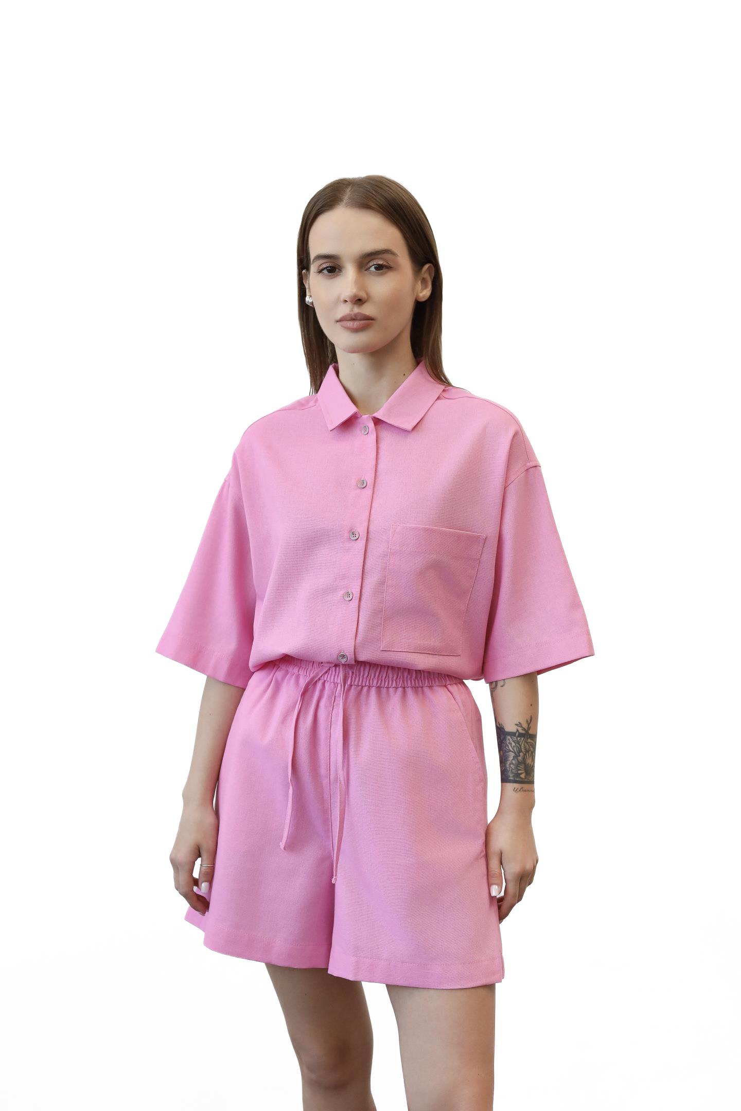 Лляні літні шорти Pink