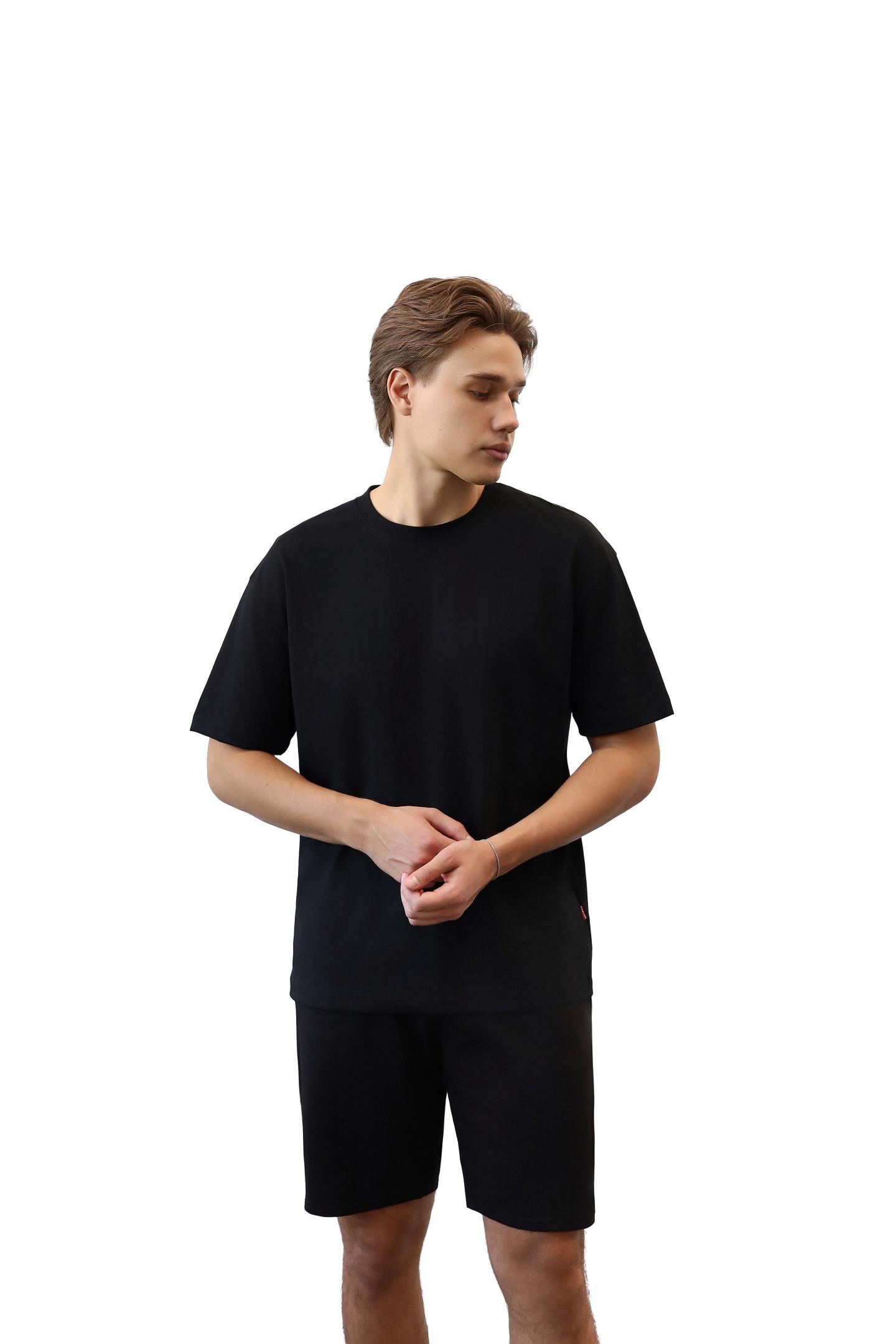 Базова чоловіча футболка oversize Чорний