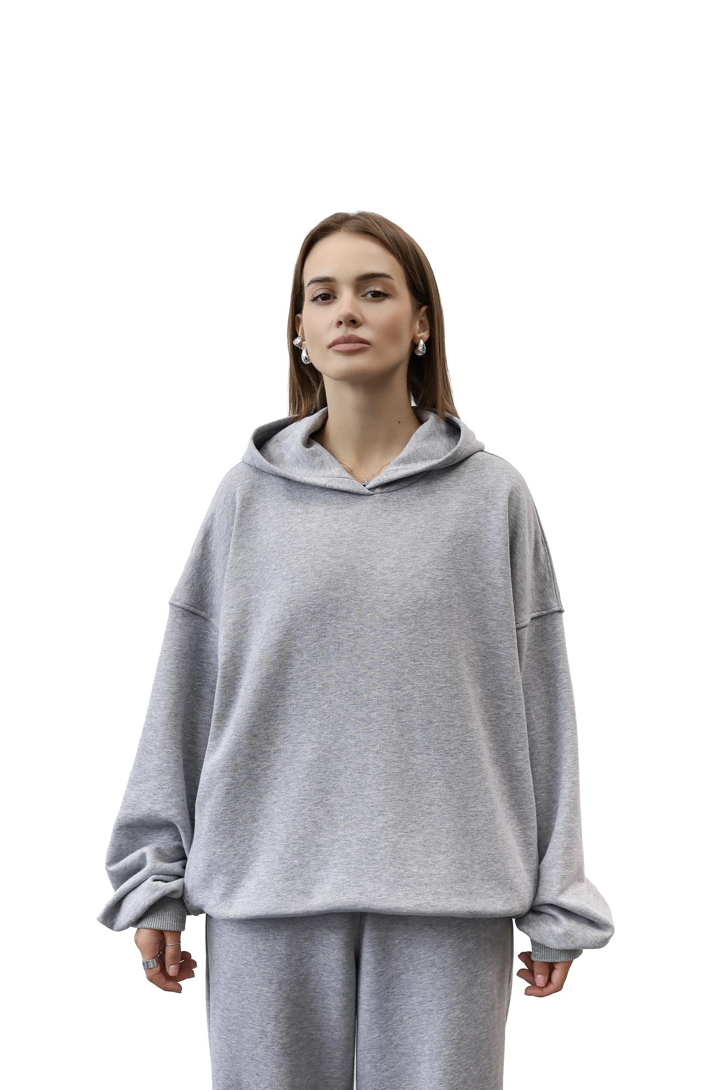 Худі oversize з капюшоном Меланж