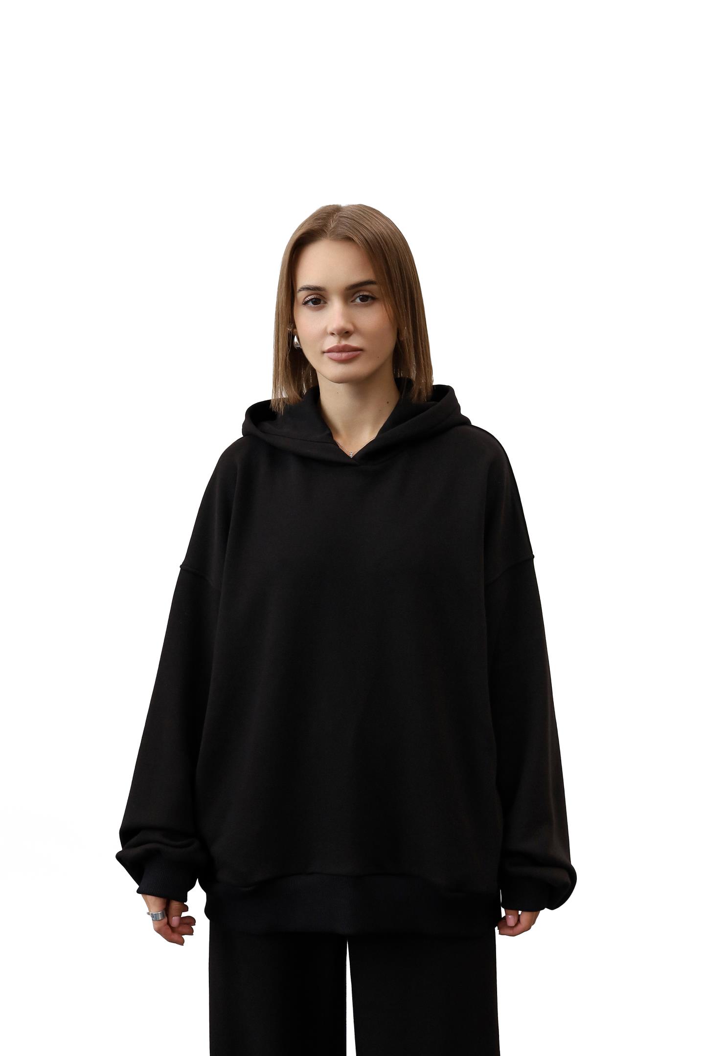 Худі oversize з капюшоном Чорний
