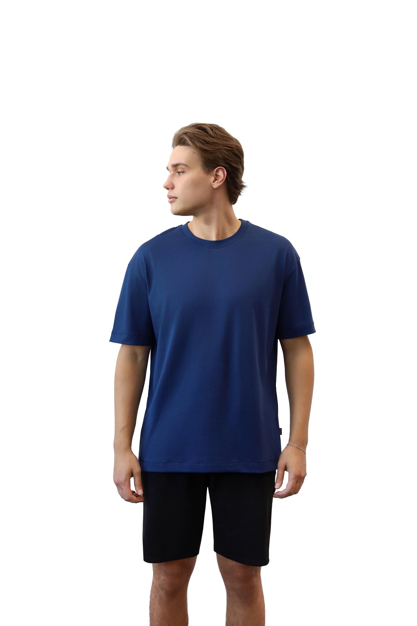 Базова чоловіча футболка oversize Синій